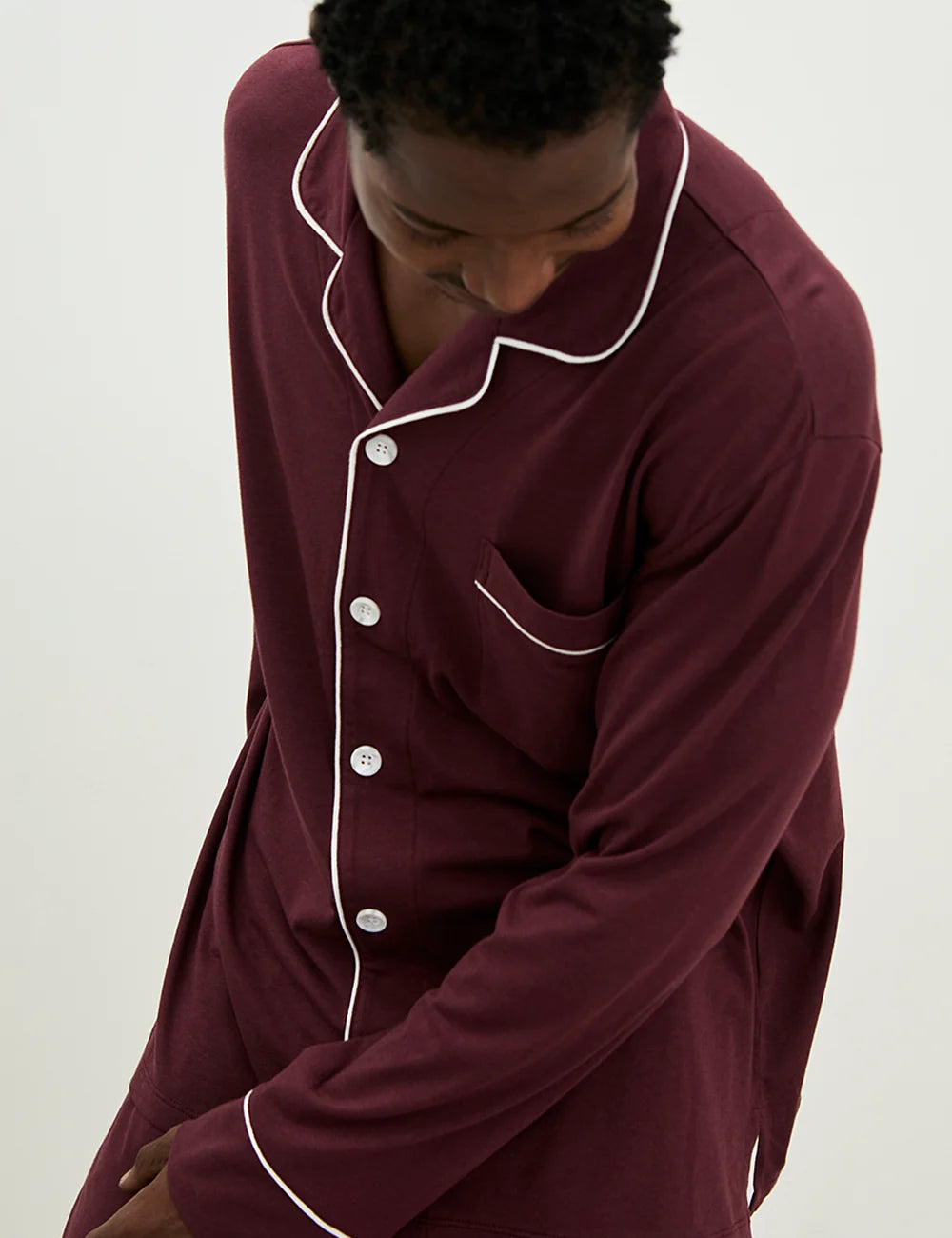 Men PJ Set Burgundy