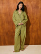 Boyfriend Vera PJ Set Olive Tile
