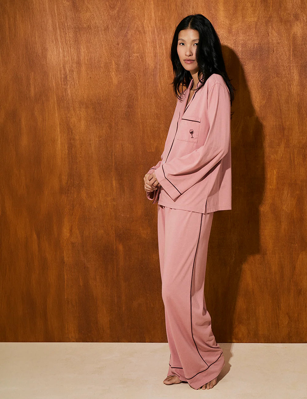 Boyfriend Vera PJ Set Rosewood