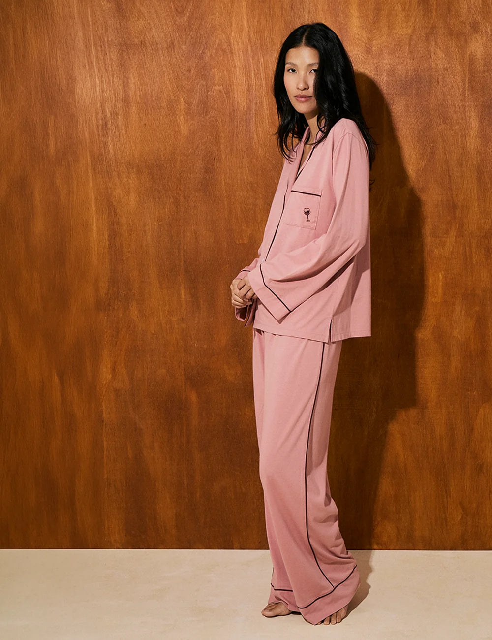 Boyfriend Vera PJ Set Rosewood