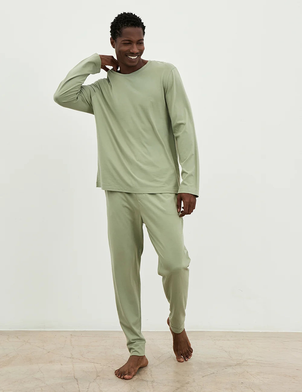 LS Crew Neck T-Shirt Sage Green
