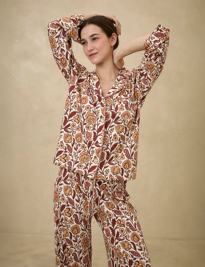 Boyfriend Vera PJ Set Folk Garden